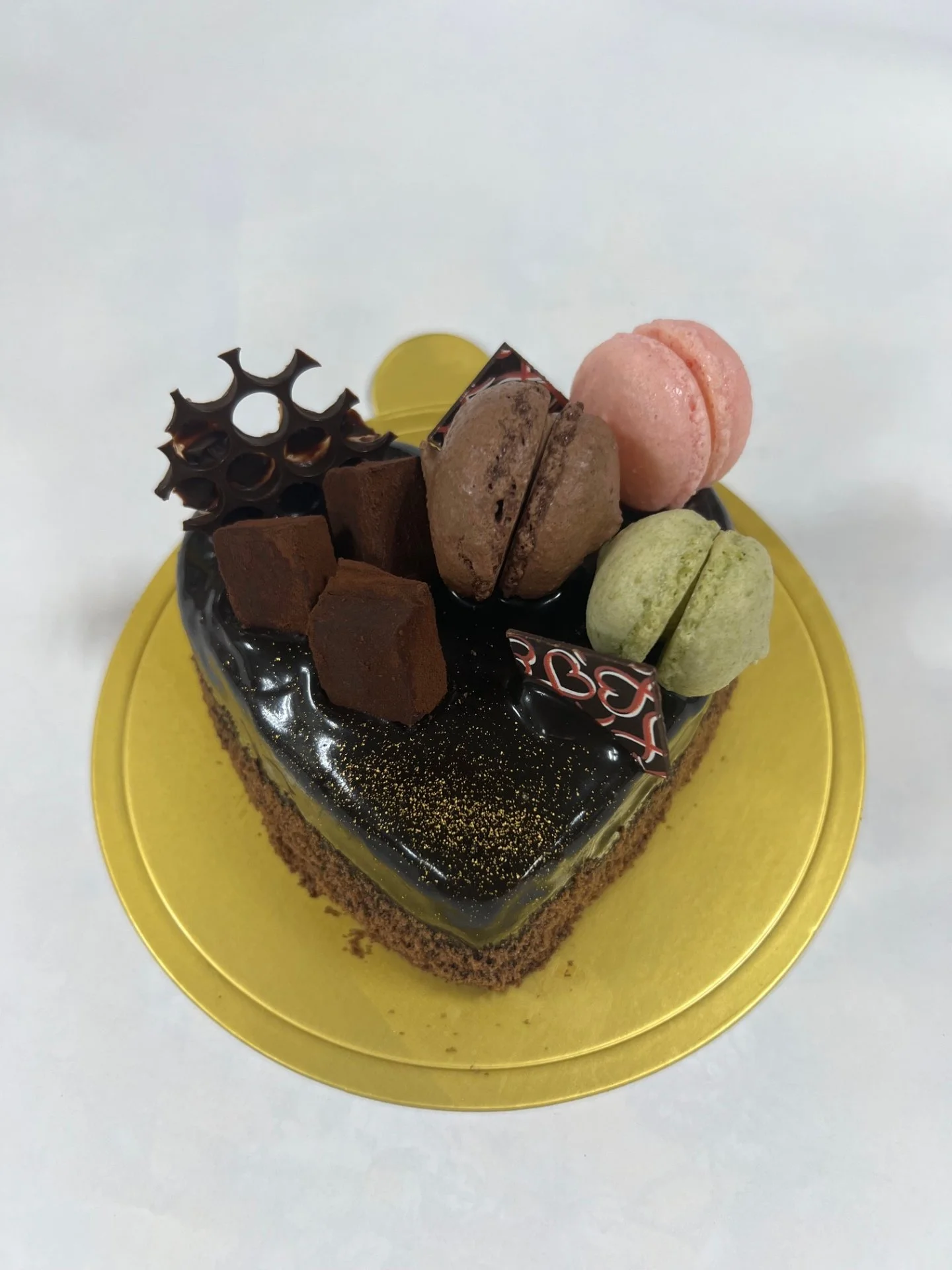 生チョコレートハート形デコ